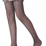 Henwarry Girls Sparkle Fishnet Stockings Children's High Waist Tights Rhinestone Hollow Out Party Pantyhose