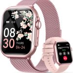 Smart Watch for Women Men Fitness: 1.85" Smart Watch with 30 Days+ Battery Life Make/Recive Call Heart Rate SpO2 Sleep Monitor 120+ Sport IP68 Waterproof Fitness Tracker Watch for iPhone Android