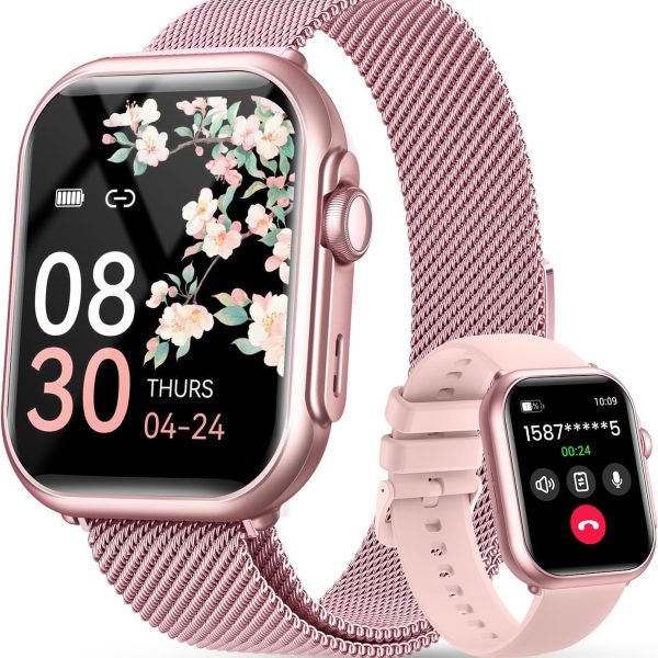 Smart Watch for Women Men Fitness: 1.85" Smart Watch with 30 Days+ Battery Life Make/Recive Call Heart Rate SpO2 Sleep Monitor 120+ Sport IP68 Waterproof Fitness Tracker Watch for iPhone Android