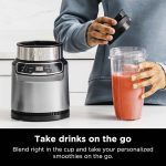 Ninja | Blender | Nutri Pro | Single Serve | For Smoothies, Salsa, Shakes and Frozen Drinks | Includes 2 Smoothie Cups & Lids | Crushes Ice, Fruit & Veggies |Silver | BN401 - Image 6