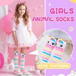 Girls Knee High Socks Kids Crazy Fun Gift Silly Tall Boot Cute Animal Cotton Long Socks 6 Pairs - Image 4