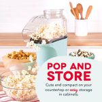 DASH Hot Air Popcorn Popper Maker with Measuring Cup to Portion Popping Corn Kernels + Melt Butter, 16 Cups - Aqua - Image 5