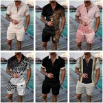 Mens Short Sets 2 Piece Outfits Polo Shirt Fashion Summer Tracksuits Casual Set Short Sleeve and Shorts Set for Men - Image 5