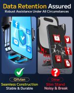 Qifutan Car Phone Holder Mount Phone Mount for Car Windshield Dashboard Air Vent Universal Hands Free Automobile Cell Phone Holder Fit for iPhone Smartphone Camera Mounts - Image 6