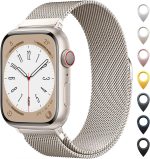 Original Milanese Loop Band Compatible with Apple Watch 38mm 40mm 41mm 42mm 44mm 45mm 46mm 49mm - Women & Men Magnetic Closure Adjustable Metal Strap for iWatch Series 11 10 9 8 7 6 5 4 SE2 3 Ultra2 3
