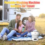Portable Washing Machine,15L Collapsible Mini Washer with 3 Cleaning Modes Drain Basket Small Foldable Laundry Machine for Travel Camping Dorms RVs Apartments Baby Clothes Underwear Socks Delicates - Image 7