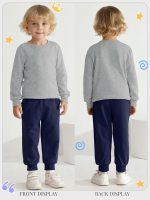 HXP 4 Pack Toddler Boys Sweatpants Pure Cotton Toddler Sweatpants Boys Kids Joggers Pants with Pocket Drawstring - Image 4