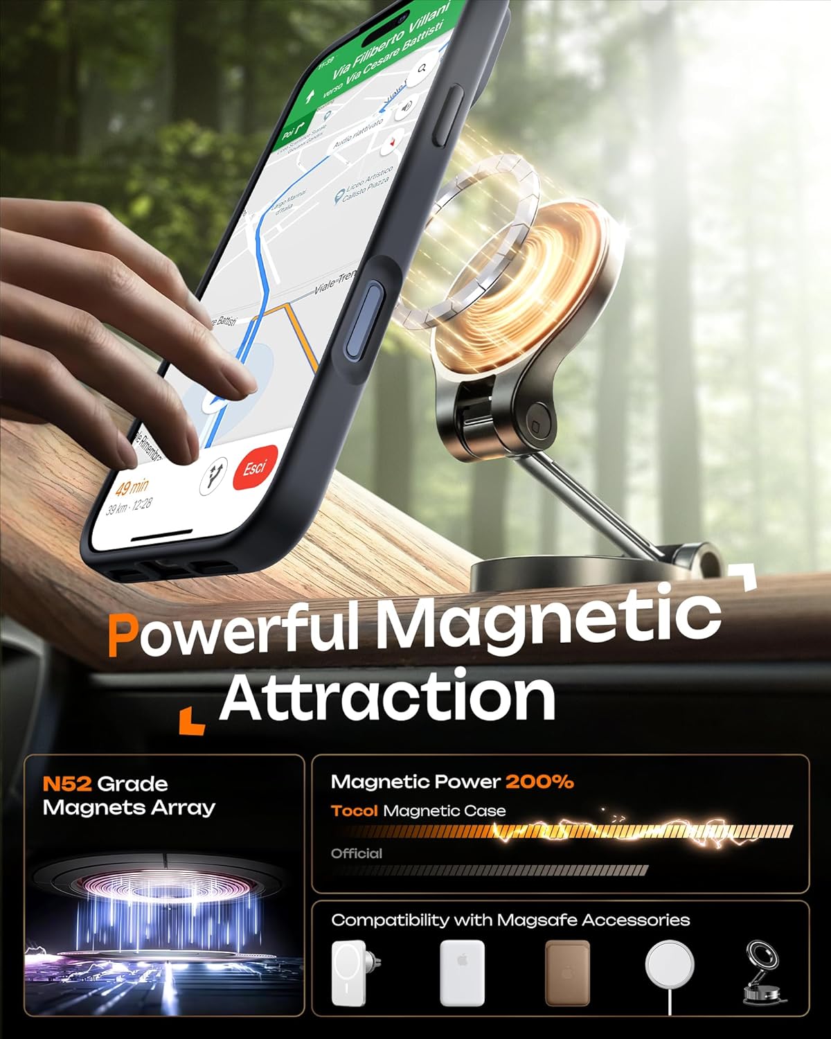 TOCOL for iPhone 17 Pro Max Case, Compatible with Magsafe, Full Camera Protection, Built-in Magnetic Ring, Translucent Matte Phone Case for iPhone 17 Pro Max 6.9 inch (Black) 5 TOCOL for iPhone 17 Pro Max Case, Compatible with Magsafe, Full Camera Protection, Built-in Magnetic Ring, Translucent Matte Phone Case for iPhone 17 Pro Max 6.9 inch (Black) - Image 5