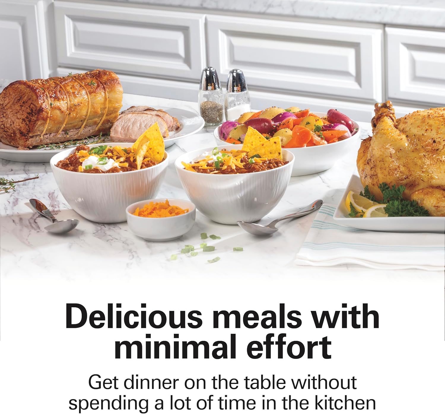 Hamilton Beach 6-Quart Slow Cooker with 3 Cooking Settings, Dishwasher-Safe Stoneware Crock & Glass Lid, Silver (33665G) 4 Hamilton Beach 6-Quart Slow Cooker with 3 Cooking Settings, Dishwasher-Safe Stoneware Crock & Glass Lid, Silver (33665G) - Image 4