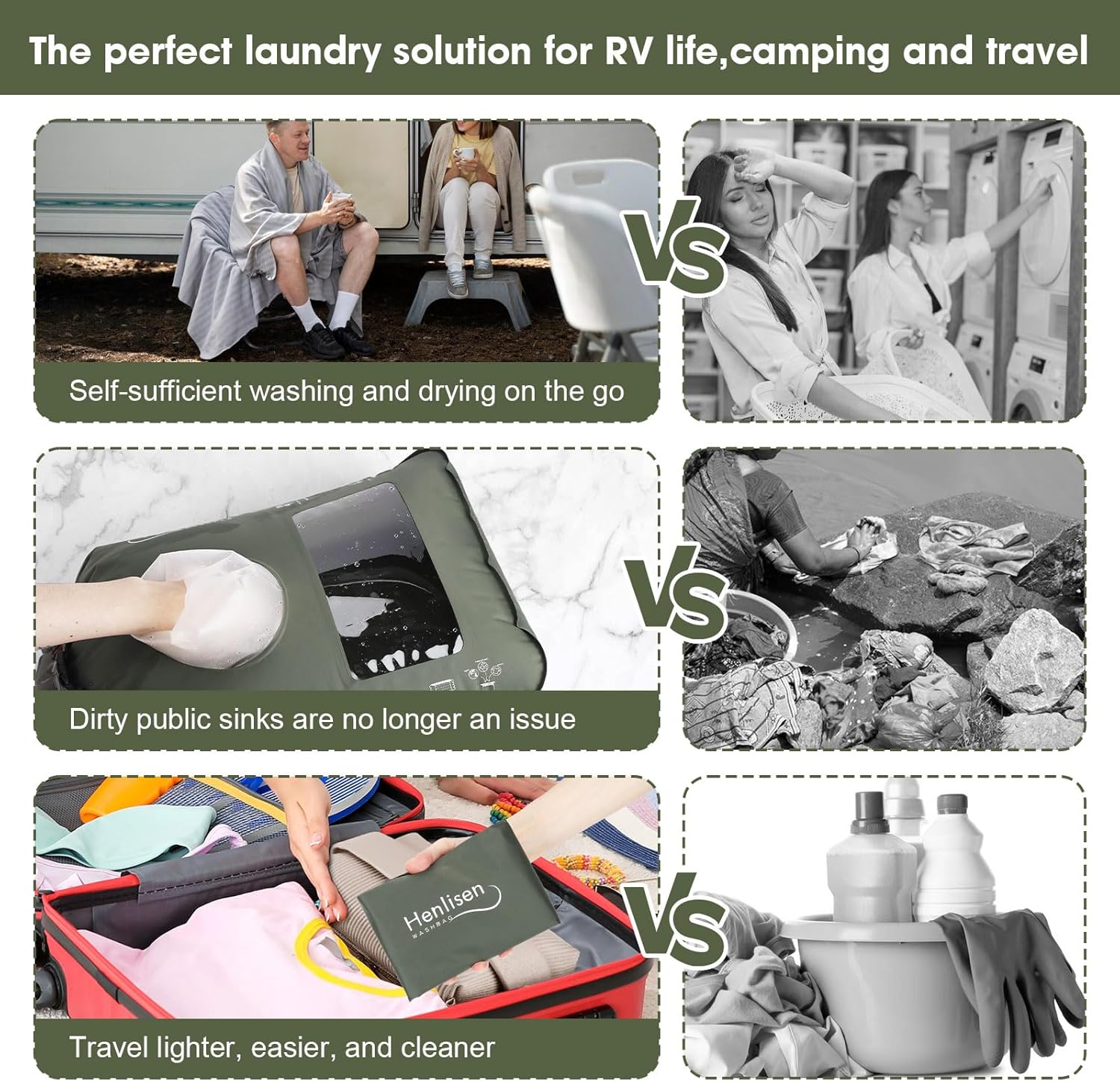 Portable Washing Machine for Camping RVing Travel Laundry Solution Washbag Kid Clothes Manual Washer Camp Dry Bags Self-sufficient Hand Wash Bag Backpacking Traveller RV Adventures Essential 5 Portable Washing Machine for Camping RVing Travel Laundry Solution Washbag Kid Clothes Manual Washer Camp Dry Bags Self-sufficient Hand Wash Bag Backpacking Traveller RV Adventures Essential - Image 5