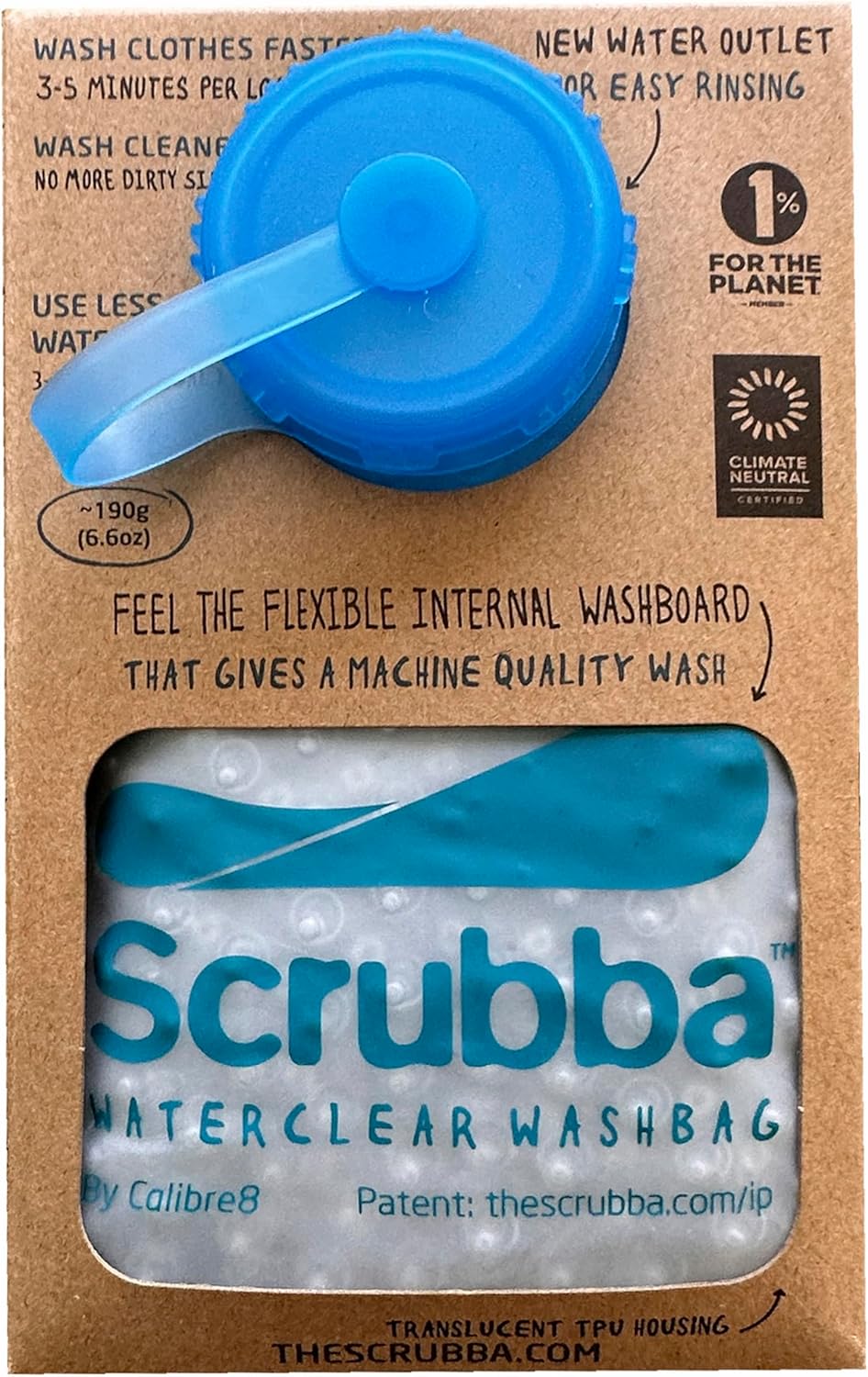 Scrubba Waterclear Wash Bag Portable Washing Machine - New Water Inlet/Outlet for easy rinsing - Manual Portable Washer for Travel, Camping, Laundry, Baby Clothes - Travel Essentials, Gift - 6.9 oz 10 Scrubba Waterclear Wash Bag Portable Washing Machine - New Water Inlet/Outlet for easy rinsing - Manual Portable Washer for Travel, Camping, Laundry, Baby Clothes - Travel Essentials, Gift - 6.9 oz - Image 10