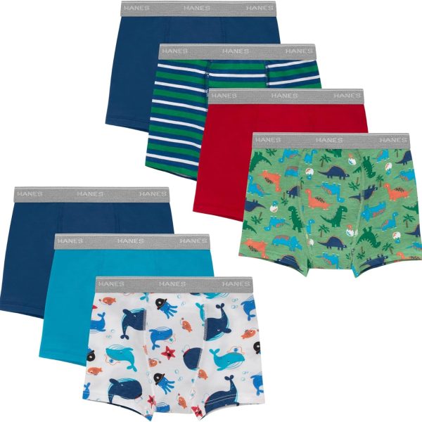 Hanes Toddler Boys' Potty Trainer Underwear, Light Leaks Boxer Briefs & Briefs Available, 6 & 7 Pack