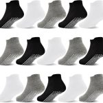 GRPSKCOS Non Slip Toddler Socks 15 Pairs Toddler Grip Anti Skid Low Cut Socks for 1-7 Years Boys Girls