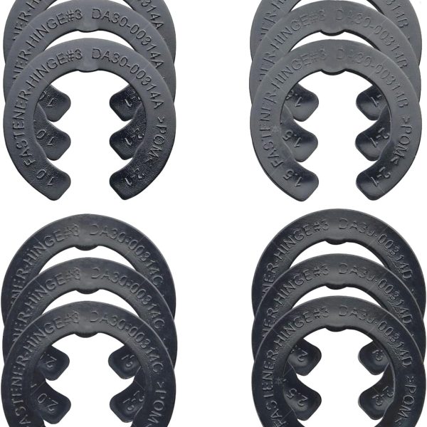 12 Pcs Upgraded DA99-04158A Hinge Shim Refrigerator Door Height Adjustment Kits, Replacement Parts Compatible with Samsung 3282540, DA60-00314C, PS6448337 AP5668209, 4 Different Thickness