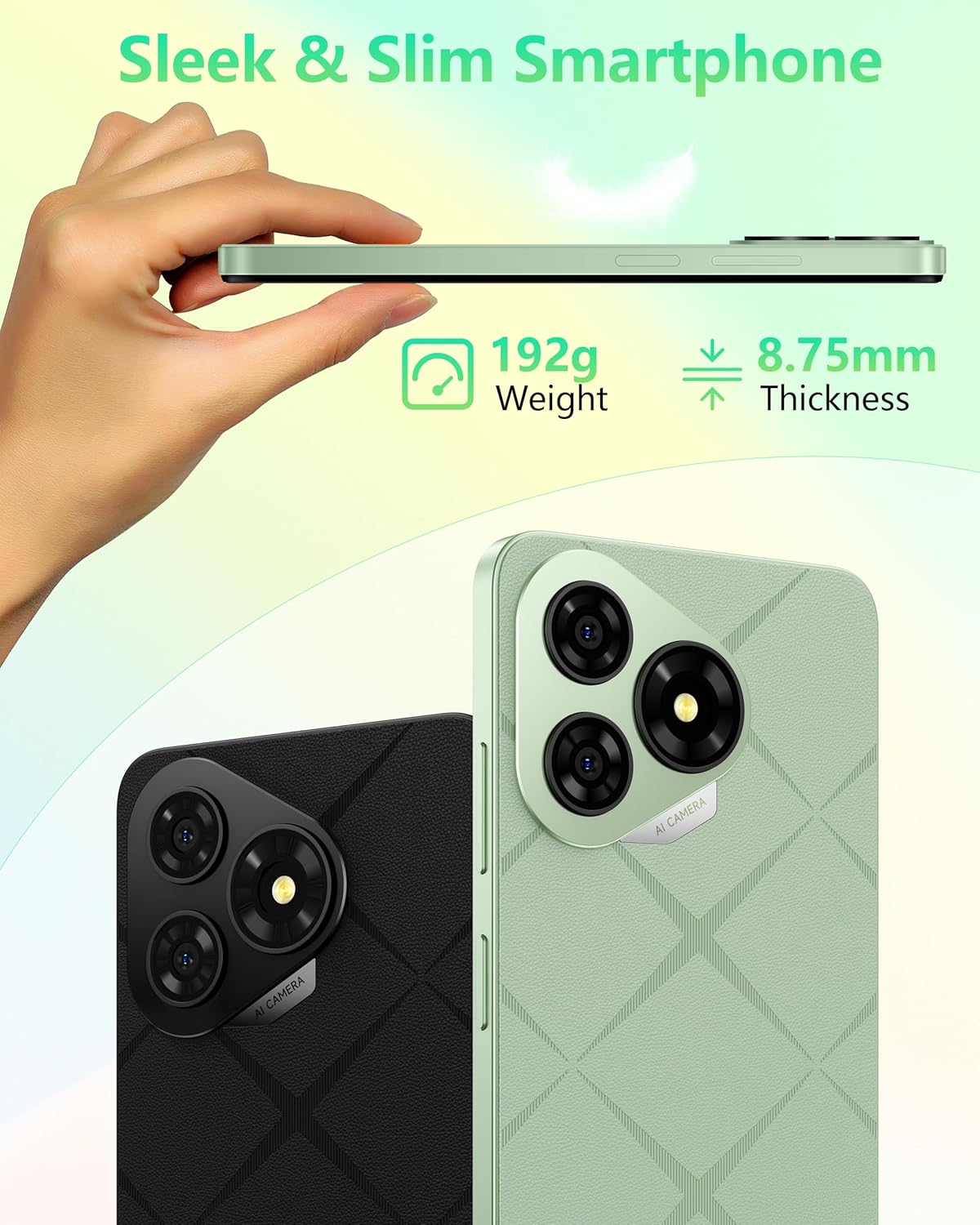 Ulefone Note 19 Unlocked Phones, 6.56" HD+ Display, Android 14, 8-Core 6GB+64GB, 5000mAh Battery, 3-Card Slots, Dual 4G Unlocked Smartphones, 8MP+5MP Camera, GPS/Face Recognition - Black 8 Ulefone Note 19 Unlocked Phones, 6.56" HD+ Display, Android 14, 8-Core 6GB+64GB, 5000mAh Battery, 3-Card Slots, Dual 4G Unlocked Smartphones, 8MP+5MP Camera, GPS/Face Recognition - Black - Image 8