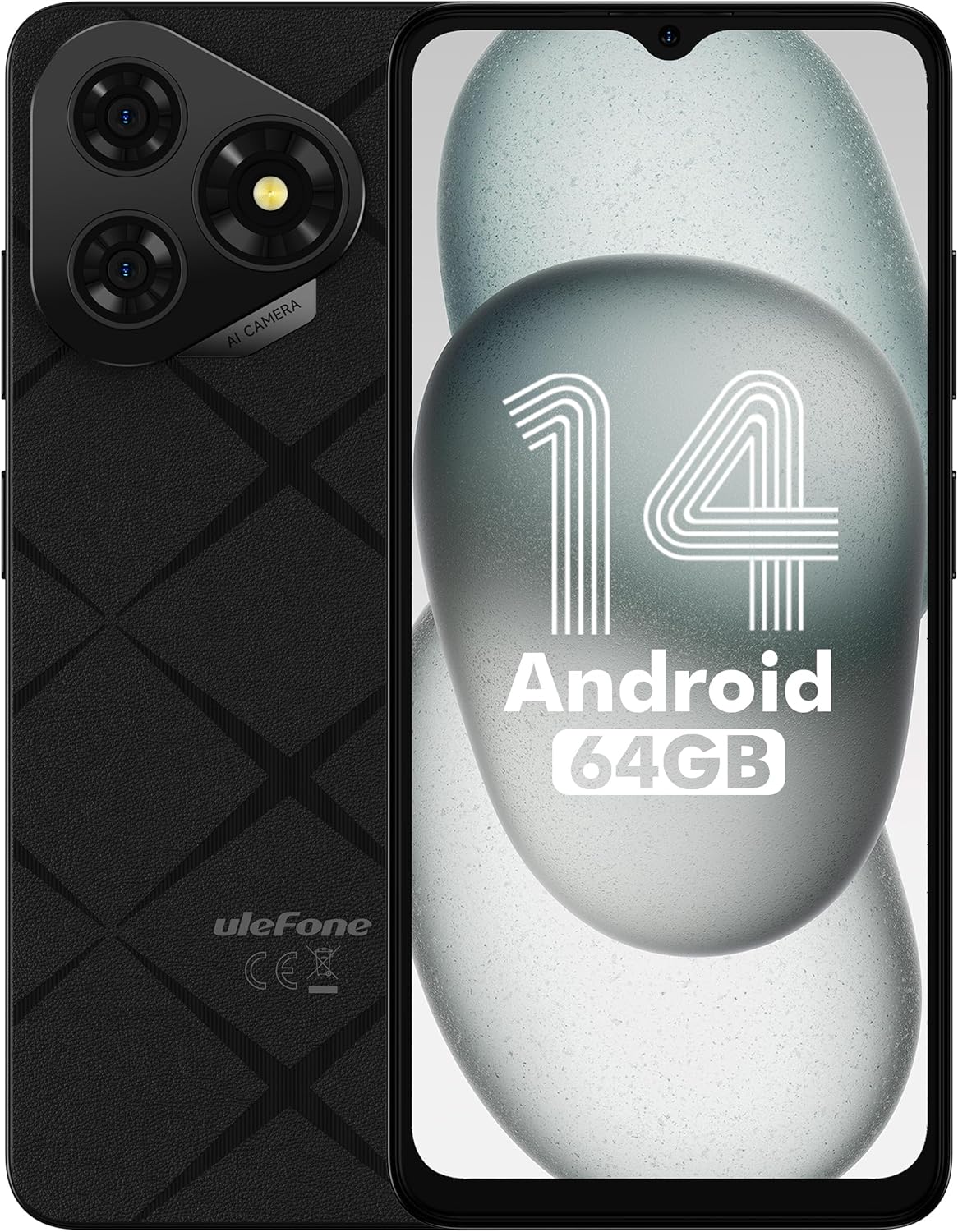 Ulefone Note 19 Unlocked Phones, 6.56" HD+ Display, Android 14, 8-Core 6GB+64GB, 5000mAh Battery, 3-Card Slots, Dual 4G Unlocked Smartphones, 8MP+5MP Camera, GPS/Face Recognition - Black 1 Ulefone Note 19 Unlocked Phones, 6.56" HD+ Display, Android 14, 8-Core 6GB+64GB, 5000mAh Battery, 3-Card Slots, Dual 4G Unlocked Smartphones, 8MP+5MP Camera, GPS/Face Recognition - Black