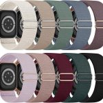 10 Pack Stretchy Bands Compatible with Apple Watch Band 40mm 38mm 41mm 42mm 44mm 45mm 46mm 49mm Women Men, Water-Resistant Solo Loop Elastic Sport Straps for iWatch Series 11 10 9 8 7 6 5 4 3 SE Ultra