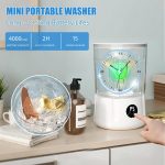Portable Mini Washing Machine, 2L Underwear Washer 4000mAh Compact Deep Cleans Underwear, Baby Clothes, Lightweight Washing Machine for Apartment, Dorm, Hotel, Travel, Camping - Image 5