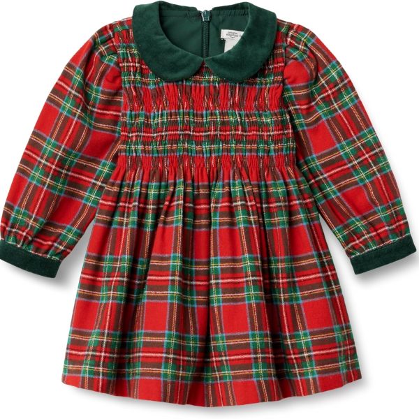 Amazon Essentials x Sofia Grainge Toddlers and Baby Girls' Long Sleeve Flannel Dress
