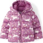 The Children's Place Baby Girls And Toddler Girls' Medium Weight Wind-resistant, Water-resistant Puffer Jacket