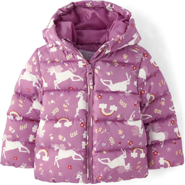 The Children's Place Baby Girls And Toddler Girls' Medium Weight Wind-resistant, Water-resistant Puffer Jacket