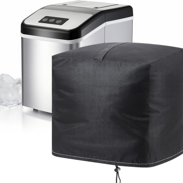 Breling Ice Maker Cover Bag 13"x 9"×13" 600d Oxford Fabric Heavy Duty Heat Resistant Waterproof Dustproof Dust Proof Protector Cover for Portable Countertop Ice Maker Machine