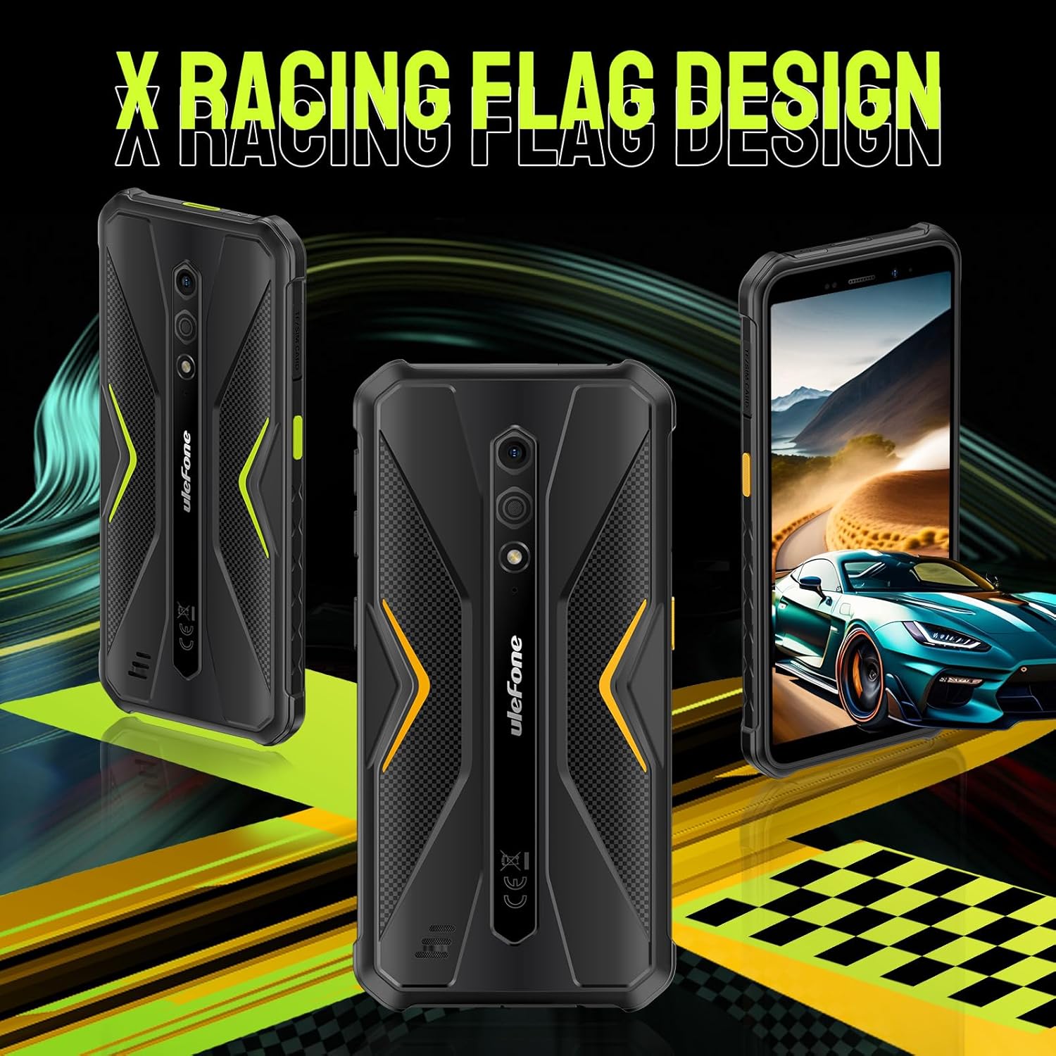 Ulefone Armor X12 Rugged Smartphone, Waterproof Phones Unlocked, Octa-core Android 13, 6GB+32GB, Dual SIM Global 4G LTE, 4860mAh Battery, Face Recognition, Bluetooth, NFC, Compass - Black 2 Ulefone Armor X12 Rugged Smartphone, Waterproof Phones Unlocked, Octa-core Android 13, 6GB+32GB, Dual SIM Global 4G LTE, 4860mAh Battery, Face Recognition, Bluetooth, NFC, Compass - Black - Image 2