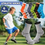 Sandsuced 6 Pairs Kids Boys Socks Athletic Basketball Sport Youth Crew Cotton Soft Breathable Socks for Outdoor - Image 4