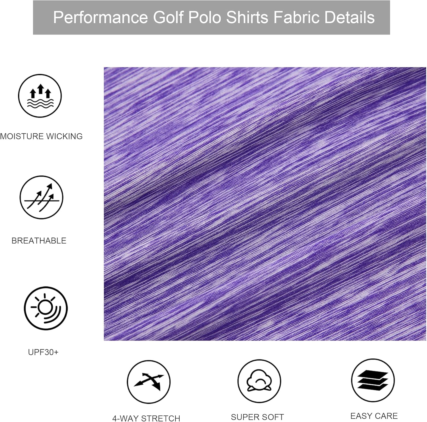 Alex Vando Mens Golf Shirt Moisture Wicking Quick-Dry Short Sleeve Casual Polo Shirts for Men 5 Alex Vando Mens Golf Shirt Moisture Wicking Quick-Dry Short Sleeve Casual Polo Shirts for Men - Image 5