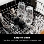 Ninja | Blender | Nutri Pro | Single Serve | For Smoothies, Salsa, Shakes and Frozen Drinks | Includes 2 Smoothie Cups & Lids | Crushes Ice, Fruit & Veggies |Silver | BN401 - Image 7