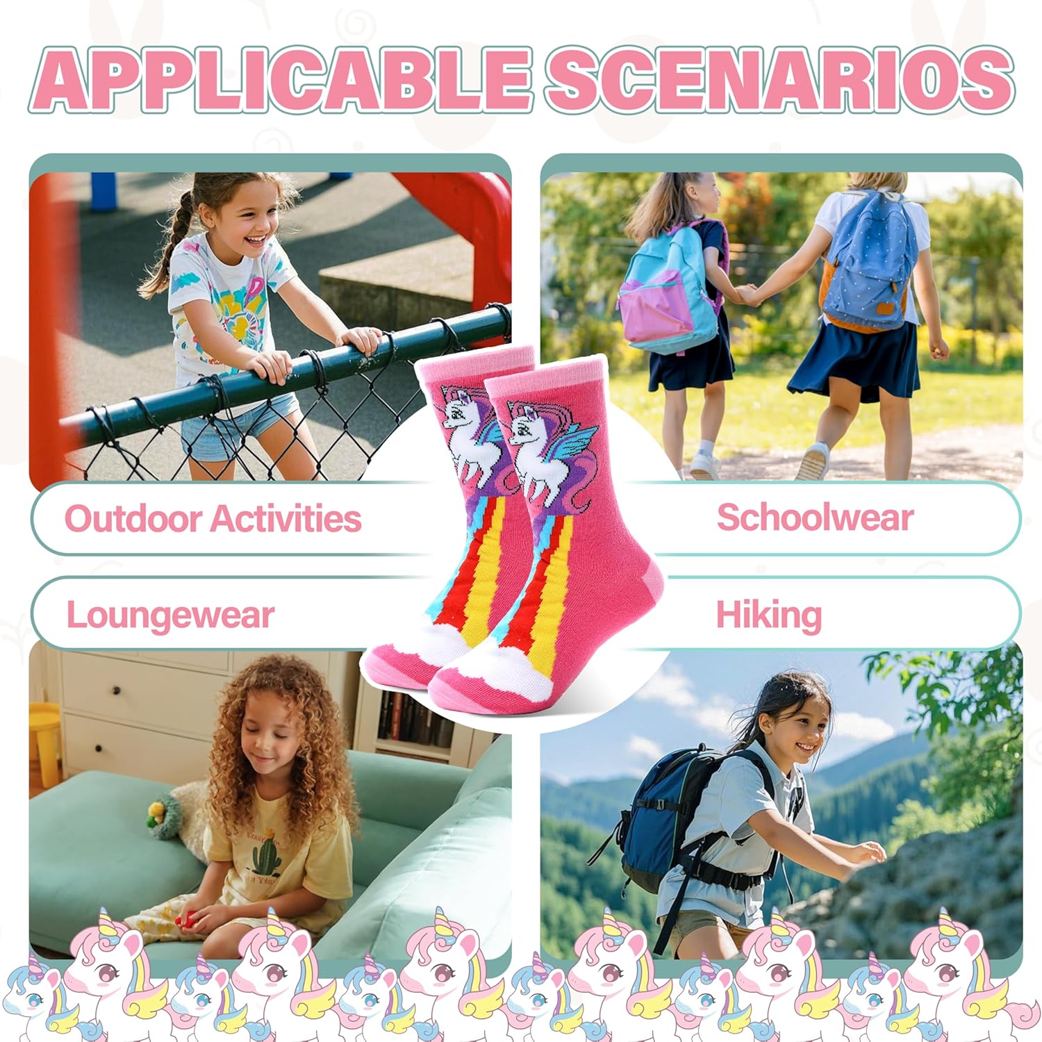 Anlisim Girls Socks Cute Animal Pattern Cartoon Novelty Fashion Soft Cotton Socks 6 Pairs 7 Anlisim Girls Socks Cute Animal Pattern Cartoon Novelty Fashion Soft Cotton Socks 6 Pairs - Image 7