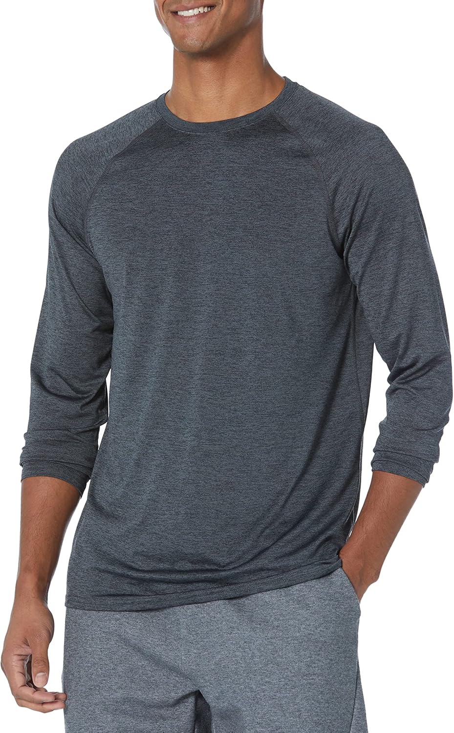 Amazon Essentials Men's Active Quick Dry Tech Stretch Lightweight Long-Sleeve T-Shirt (Available in Big&Tall), Multipacks 1 Amazon Essentials Men's Active Quick Dry Tech Stretch Lightweight Long-Sleeve T-Shirt (Available in Big&Tall), Multipacks