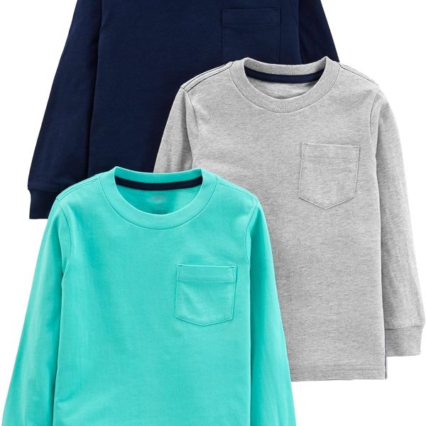 Simple Joys by Carter's Boys 3-Pack Long Sleeve Shirts