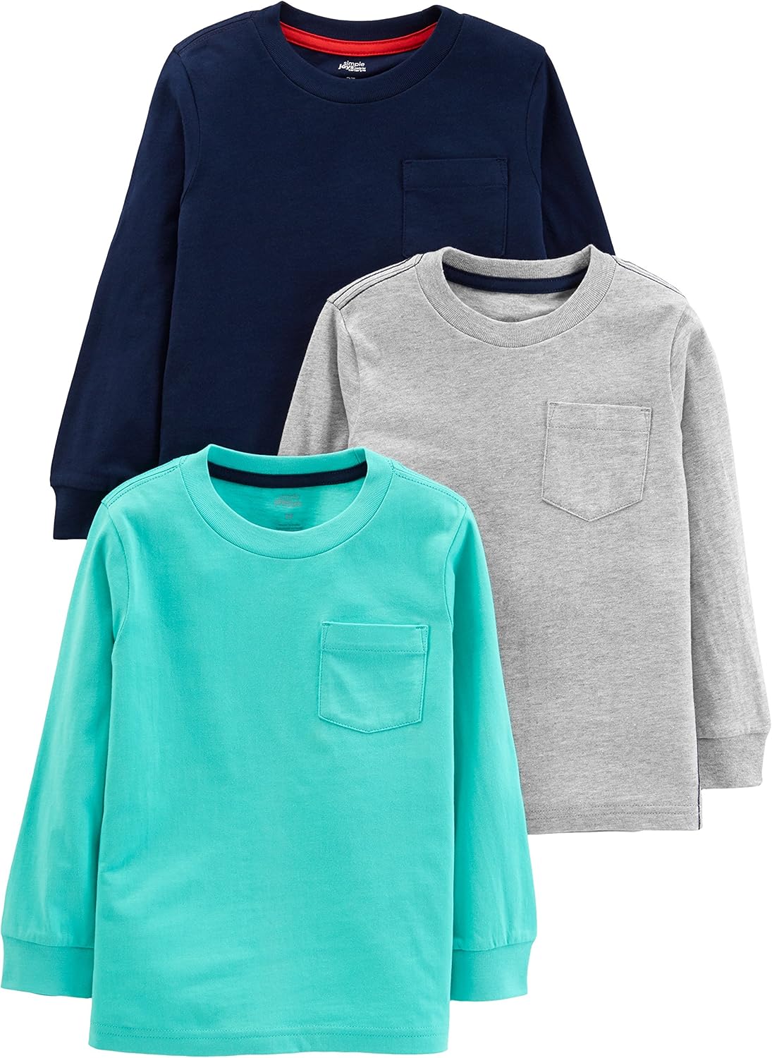 Simple Joys by Carter's Boys 3-Pack Long Sleeve Shirts 1 Simple Joys by Carter's Boys 3-Pack Long Sleeve Shirts