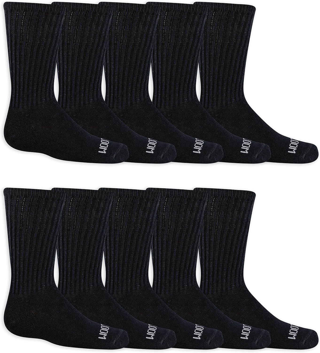 Fruit of the Loom Boys' Dual Defense Crew Socks (10 Fruit of the Loom Boys' Dual Defense Crew Socks (10 Pack)