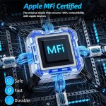 iPhone Charger 3pack 10FT Apple MFi Certified Long Lightning Cable Fast Charging High Speed Data Sync USB Cable Compatible iPhone 14/13/12/11 Pro Max/XS MAX/XR/XS/X/8/7/Plus/6S (Grey White) - Image 8