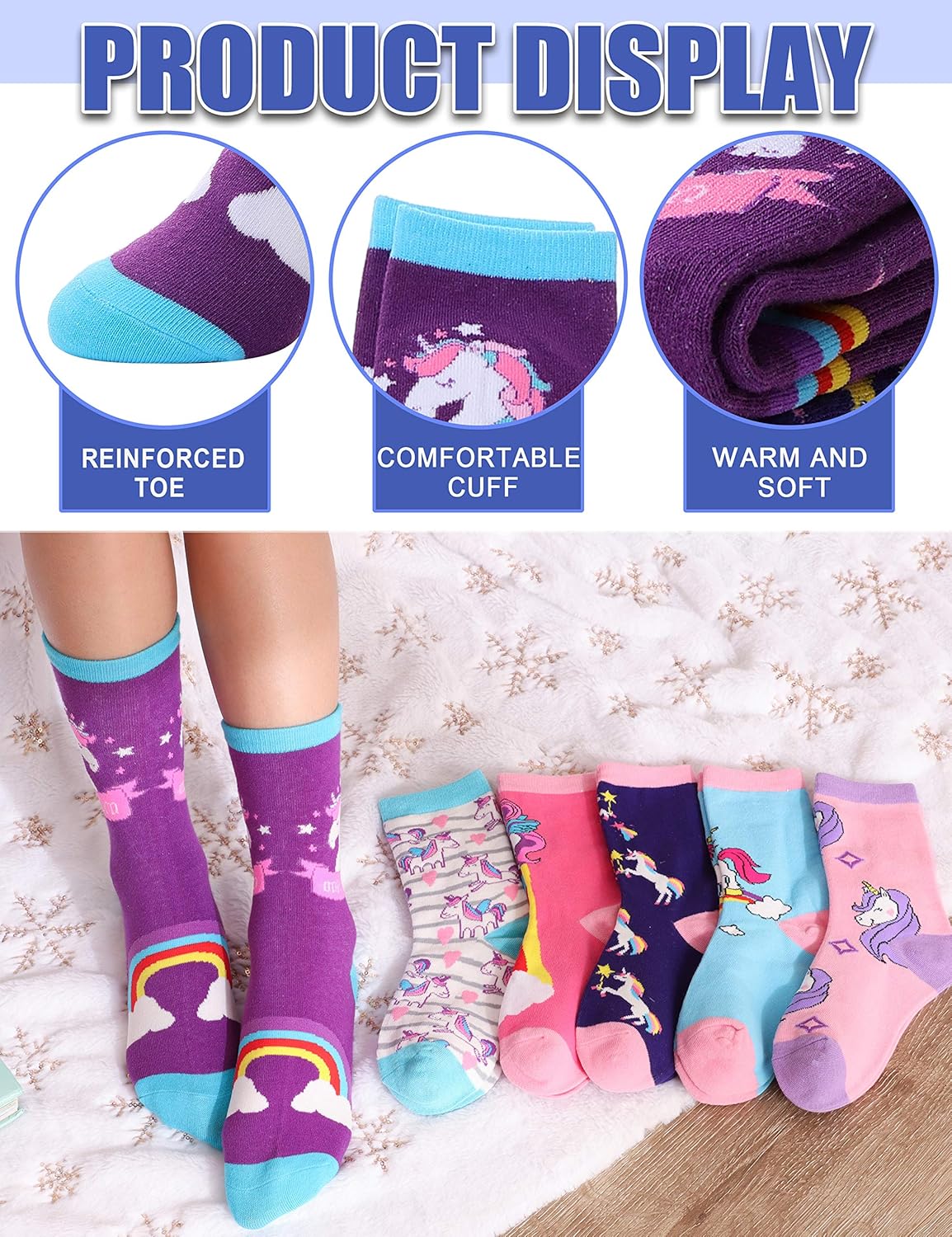 Anlisim Girls Socks Cute Animal Pattern Cartoon Novelty Fashion Soft Cotton Socks 6 Pairs 5 Anlisim Girls Socks Cute Animal Pattern Cartoon Novelty Fashion Soft Cotton Socks 6 Pairs - Image 5