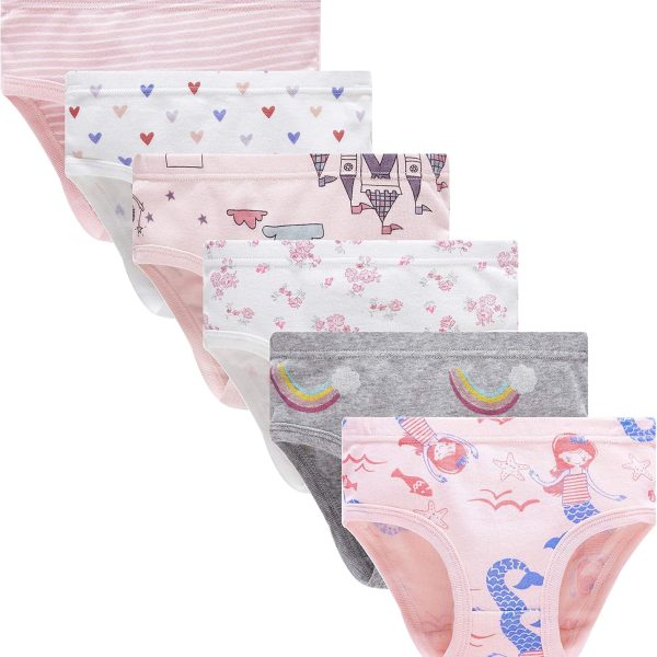 Family Feeling Little Girl Underwear Toddler Panties Big Kids Undies Soft 100% Cotton