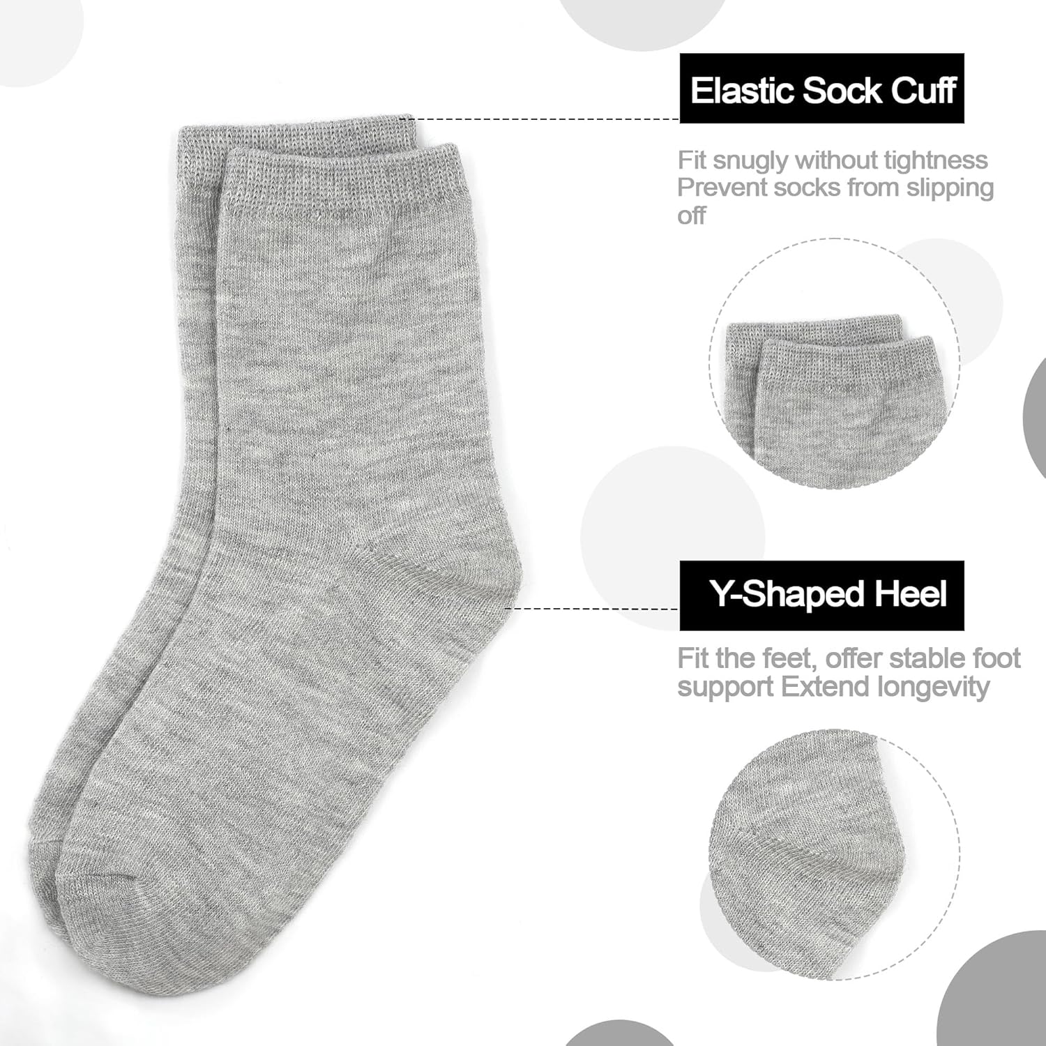 15 Pairs Toddler Socks Kids Crew Mid Calf Dress Socks for Boys Girls Children 1-13 Years 3 15 Pairs Toddler Socks Kids Crew Mid Calf Dress Socks for Boys Girls Children 1-13 Years - Image 3