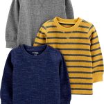 Simple Joys by Carter's Boys 3-Pack Thermal Long Sleeve Shirts