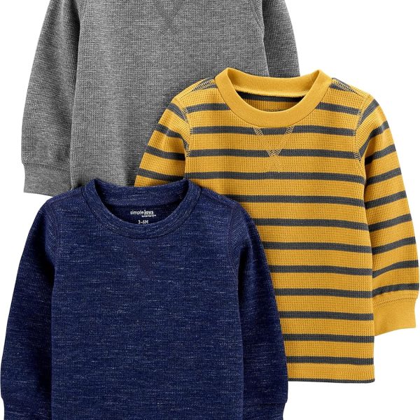 Simple Joys by Carter's Boys 3-Pack Thermal Long Sleeve Shirts