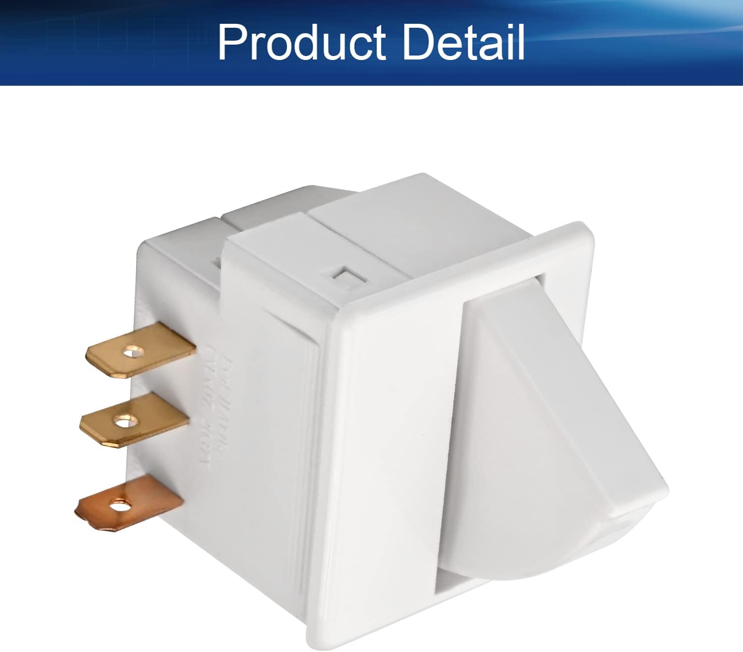 Heyiarbeit Refrigerator Door Light Switch 3Pin Universal Replacement LTK-17 Momentary Fridge Switch NC AC 250V 0.5A for Most Refrigerators Freezer White 4 Heyiarbeit Refrigerator Door Light Switch 3Pin Universal Replacement LTK-17 Momentary Fridge Switch NC AC 250V 0.5A for Most Refrigerators Freezer White - Image 4