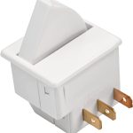 Heyiarbeit Refrigerator Door Light Switch 3Pin Universal Replacement LTK-17 Momentary Fridge Switch NC AC 250V 0.5A for Most Refrigerators Freezer White