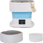 18L Portable Washing Machine, Foldable Mini Washer with 3 Modes, Small Laundry Washer for Clothes, Underwear, Apartments and Travel (Blue)