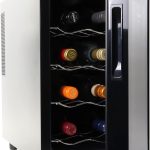 Koolatron 8 Bottle Wine Fridge – Freestanding Wine Cooler with Glass Door, 0.8 cu. ft (23 L), Beverage Can Refrigerator, Digital Temperature Control, Ideal for Red, White & Sparkling Wine, Champagne