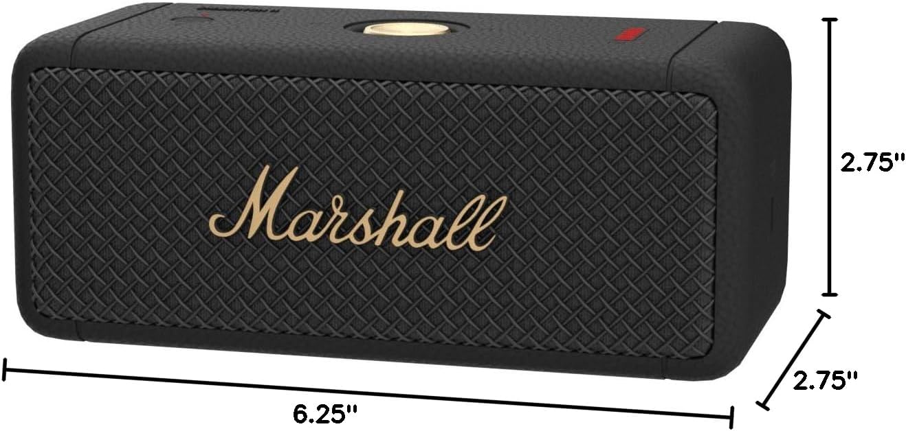Marshall Emberton II Portable Bluetooth Speaker, Black & Brass 12 Marshall Emberton II Portable Bluetooth Speaker, Black & Brass - Image 12