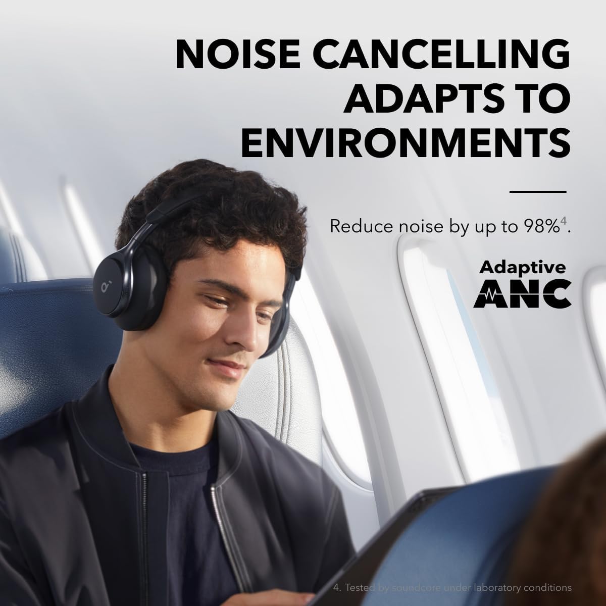Soundcore by Anker, Space One, Active Noise Cancelling Headphones, 2X Stronger Voice Reduction, 40H ANC Playtime, App Control, LDAC Hi-Res Wireless Audio, Comfortable Fit, Clear Calls, Bluetooth 5.3 3 Soundcore by Anker, Space One, Active Noise Cancelling Headphones, 2X Stronger Voice Reduction, 40H ANC Playtime, App Control, LDAC Hi-Res Wireless Audio, Comfortable Fit, Clear Calls, Bluetooth 5.3 - Image 3