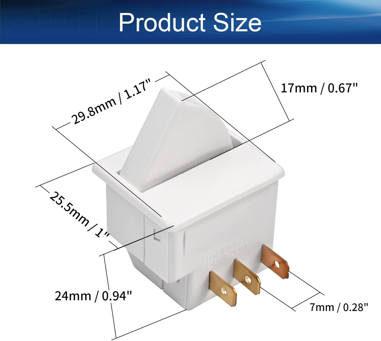 Heyiarbeit Refrigerator Door Light Switch 3Pin Universal Replacement LTK-17 Momentary Fridge Switch NC AC 250V 0.5A for Most Refrigerators Freezer White 2 Heyiarbeit Refrigerator Door Light Switch 3Pin Universal Replacement LTK-17 Momentary Fridge Switch NC AC 250V 0.5A for Most Refrigerators Freezer White - Image 2