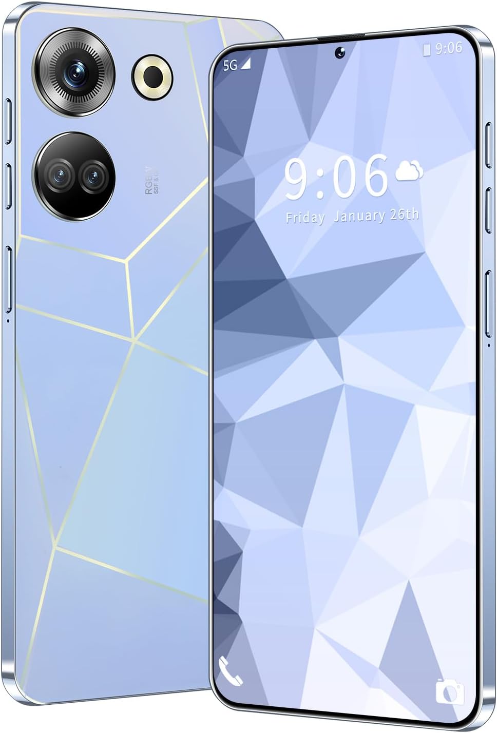 C20 Pro Unlocked Phone 8GB+256GB Android Phone 50MP+13MP Camera 6000mAh Large Battery Unique Appearance Design Fingerprint Face Unlock 4G Dual SIM (White1) 1 C20 Pro Unlocked Phone 8GB+256GB Android Phone 50MP+13MP Camera 6000mAh Large Battery Unique Appearance Design Fingerprint Face Unlock 4G Dual SIM (White1)