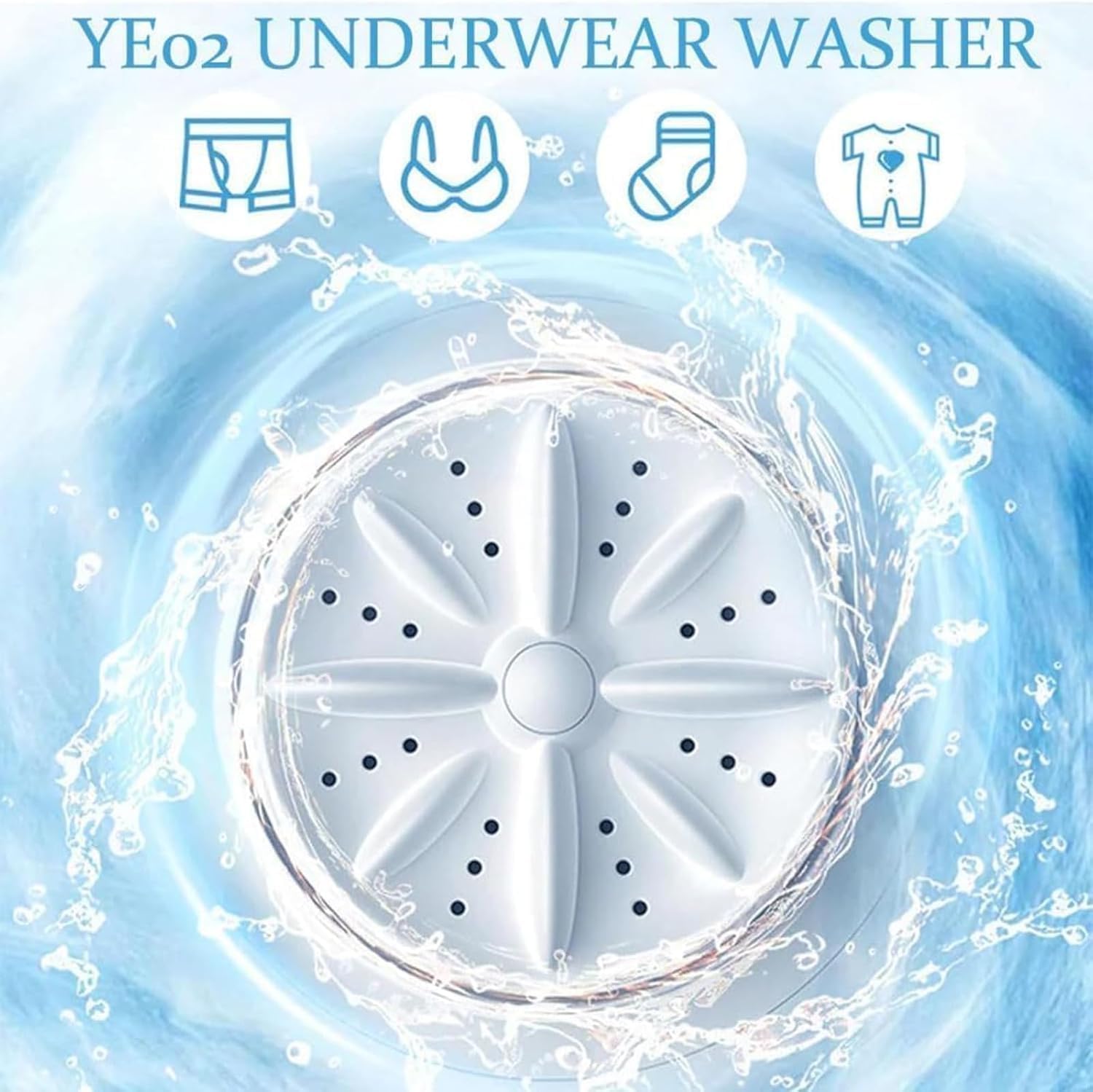 Underwear Washing Machine, 1.2L Mini Portable Washing Machine, Rechargeable Cordless Underwear Washer Deep Cleans Small Clothes for Apartment, Dorm, RV, Travel & Hotel Use 6 Underwear Washing Machine, 1.2L Mini Portable Washing Machine, Rechargeable Cordless Underwear Washer Deep Cleans Small Clothes for Apartment, Dorm, RV, Travel & Hotel Use - Image 6